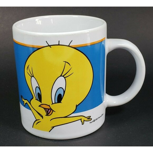 Looney Tunes Tweety Bird Coffee Mug Warner Bros Cup Gibson 2000 - Picture 1 of 9